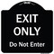Signmission Designer Series-Exit Only Do Not Enter Black & White Heavy-Gauge Aluminum, 18" H, BW-1818-9845 A-DES-BW-1818-9845 - alternate 1